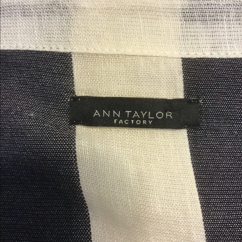 ANN TAYLOR Woman’s Striped Tassel Linen Kimono Coverup Wrap ONESIZE